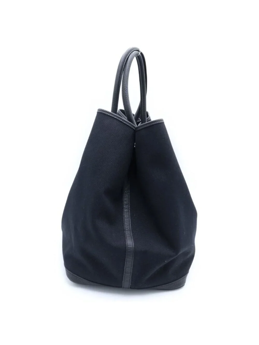 Hermes Garden Party GM Toile Ash Negonda Tote Black
